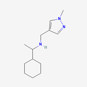 1-Cyclohexyl-N-((1-methyl-1h-pyrazol-4-yl)methyl)ethan-1-amine