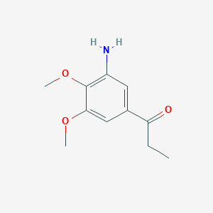 molecular formula C11H15NO3 B14909197 1-(3-Amino-4,5-dimethoxyphenyl)propan-1-one 