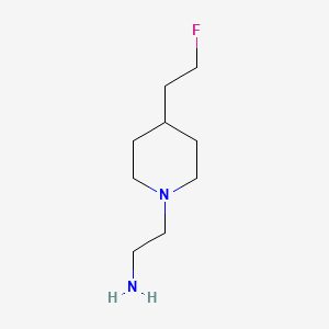 molecular formula C9H19FN2 B1490920 1-[(2-Fluoroetil)piperidin-4-il]etanamina CAS No. 2097995-99-6