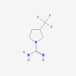 molecular formula C6H10F3N3 B1490921 3-(Trifluoromethyl)pyrrolidine-1-carboximidamide CAS No. 1876440-34-4