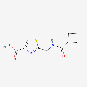 molecular formula C10H12N2O3S B14909215 2-(Cyclobutanecarboxamidomethyl)thiazole-4-carboxylic acid 