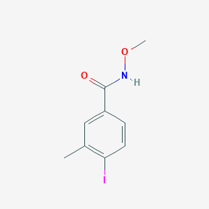 molecular formula C9H10INO2 B14909216 4-iodo-N-methoxy-3-methylbenzamide 