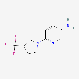 molecular formula C10H12F3N3 B1490922 6-(3-(三氟甲基)吡咯烷-1-基)吡啶-3-胺 CAS No. 1857963-02-0