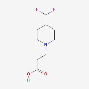 molecular formula C9H15F2NO2 B1490924 3-(4-(二氟甲基)哌啶-1-基)丙酸 CAS No. 1875785-59-3