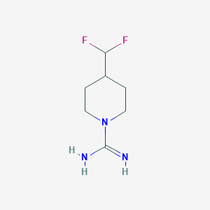 molecular formula C7H13F2N3 B1490928 4-(二氟甲基)哌啶-1-甲酰亚胺酰胺 CAS No. 1935105-04-6