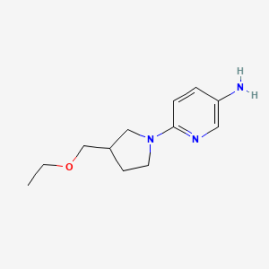 molecular formula C12H19N3O B1490931 6-(3-(Ethoxymethyl)pyrrolidin-1-yl)pyridin-3-amine CAS No. 2097991-25-6