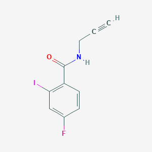 molecular formula C10H7FINO B14909314 4-fluoro-2-iodo-N-(prop-2-yn-1-yl)benzamide 