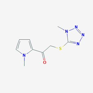 molecular formula C9H11N5OS B14909315 1-(1-Methyl-1h-pyrrol-2-yl)-2-((1-methyl-1h-tetrazol-5-yl)thio)ethan-1-one 