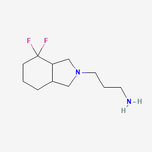 3-(4,4-difluorooctahydro-2H-isoindol-2-yl)propan-1-amine