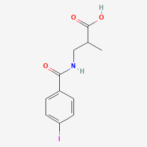 molecular formula C11H12INO3 B14909362 3-(4-Iodobenzamido)-2-methylpropanoic acid 