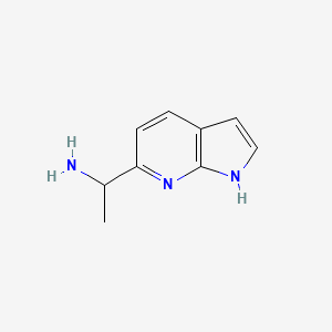 molecular formula C9H11N3 B14909392 1-(1H-Pyrrolo[2,3-b]pyridin-6-yl)ethan-1-amine 