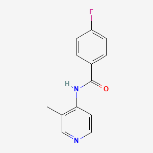 molecular formula C13H11FN2O B14909403 4-fluoro-N-(3-methylpyridin-4-yl)benzamide 