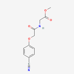 molecular formula C12H12N2O4 B14909417 Methyl (2-(4-cyanophenoxy)acetyl)glycinate 