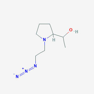 molecular formula C8H16N4O B1490943 1-(1-(2-Azidoethyl)pyrrolidin-2-yl)ethan-1-ol CAS No. 2098037-68-2