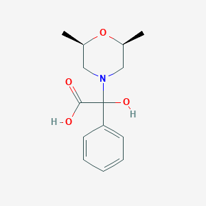 2-[(2R,6S)-2,6-dimethylmorpholin-4-yl]-2-hydroxy-2-phenylacetic acid