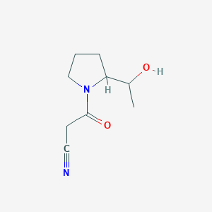 3-(2-(1-Hydroxyethyl)pyrrolidin-1-yl)-3-oxopropanenitrile