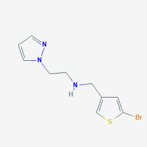 n-((5-Bromothiophen-3-yl)methyl)-2-(1h-pyrazol-1-yl)ethan-1-amine