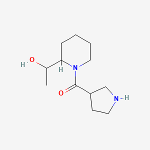 molecular formula C12H22N2O2 B1490946 (2-(1-Hydroxyethyl)piperidin-1-yl)(pyrrolidin-3-yl)methanone CAS No. 2098081-06-0