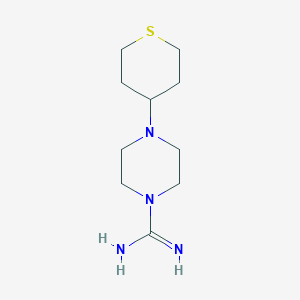 molecular formula C10H20N4S B1490948 4-(テトラヒドロ-2H-チオピラン-4-イル)ピペラジン-1-カルボキシミドアミド CAS No. 2097996-05-7