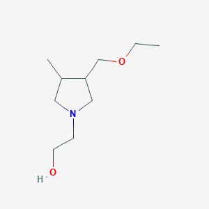 molecular formula C10H21NO2 B1490949 2-(3-(乙氧甲基)-4-甲基吡咯烷-1-基)乙醇 CAS No. 2098092-56-7