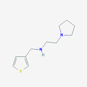 molecular formula C11H18N2S B14909491 2-(Pyrrolidin-1-yl)-N-(thiophen-3-ylmethyl)ethan-1-amine 