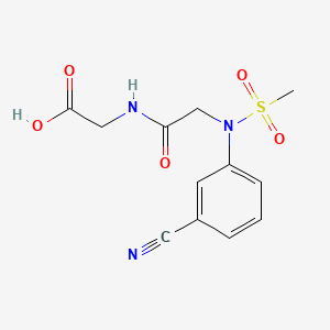 molecular formula C12H13N3O5S B14909498 n-(3-Cyanophenyl)-n-(methylsulfonyl)glycylglycine 