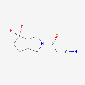 molecular formula C10H12F2N2O B1490952 3-(4,4-二氟六氢环戊[c]吡咯-2(1H)-基)-3-氧代丙腈 CAS No. 2098130-63-1