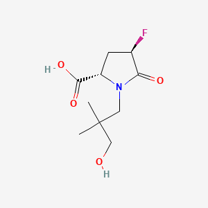 (2S,4R)-4-Fluoro-1-(3-hydroxy-2,2-dimethylpropyl)-5-oxopyrrolidine-2-carboxylic acid