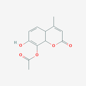 7-hydroxy-4-methyl-2-oxo-4a,8a-dihydro-2H-chromen-8-yl acetate