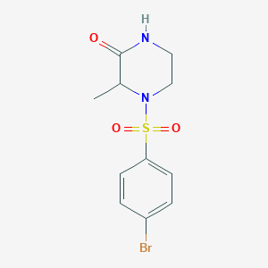 4-((4-Bromophenyl)sulfonyl)-3-methylpiperazin-2-one