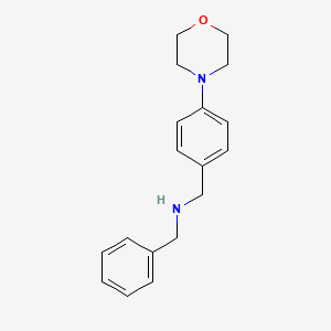 molecular formula C18H22N2O B14909597 n-Benzyl-1-(4-morpholinophenyl)methanamine 