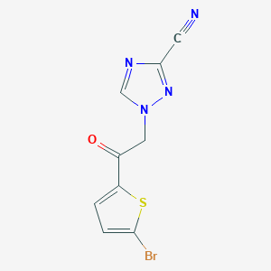 molecular formula C9H5BrN4OS B14909609 1-(2-(5-Bromothiophen-2-yl)-2-oxoethyl)-1h-1,2,4-triazole-3-carbonitrile 