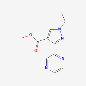 molecular formula C11H12N4O2 B1490962 methyl 1-ethyl-3-(pyrazin-2-yl)-1H-pyrazole-4-carboxylate CAS No. 2098082-57-4