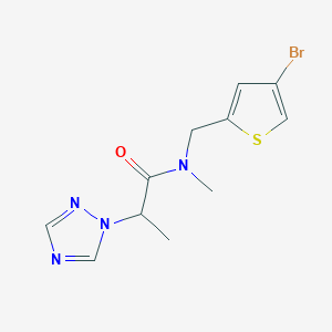 n-((4-Bromothiophen-2-yl)methyl)-N-methyl-2-(1h-1,2,4-triazol-1-yl)propanamide