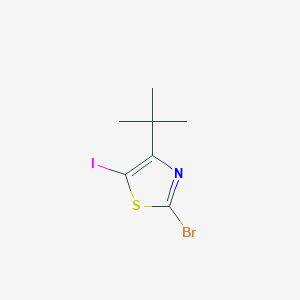 molecular formula C7H9BrINS B14909629 2-Bromo-4-(tert-butyl)-5-iodothiazole 