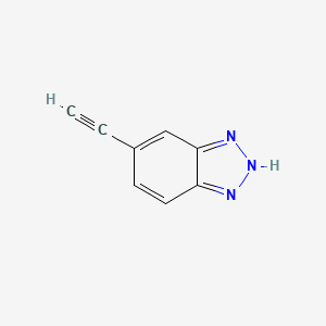 molecular formula C8H5N3 B14909638 6-Ethynyl-1H-benzo[d][1,2,3]triazole 