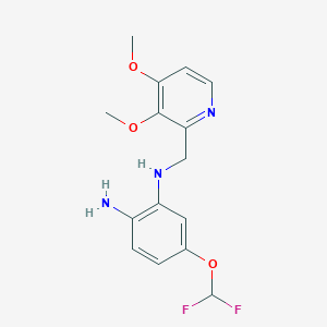 molecular formula C15H17F2N3O3 B14909641 5-(Difluoromethoxy)-N1-((3,4-dimethoxypyridin-2-yl)methyl)benzene-1,2-diamine 