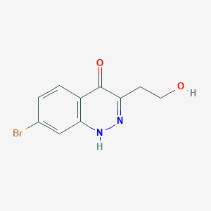 molecular formula C10H9BrN2O2 B14909657 7-Bromo-3-(2-hydroxyethyl)cinnolin-4-ol 