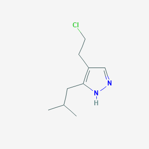 4-(2-chloroethyl)-3-isobutyl-1H-pyrazole