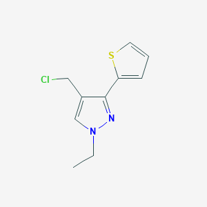 molecular formula C10H11ClN2S B1490967 4-(chloromethyl)-1-ethyl-3-(thiophen-2-yl)-1H-pyrazole CAS No. 2092513-23-8