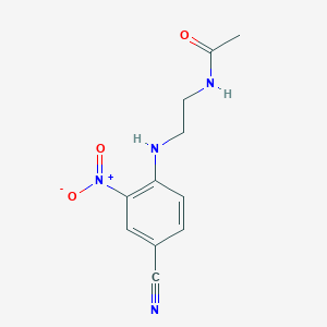 molecular formula C11H12N4O3 B14909673 n-(2-((4-Cyano-2-nitrophenyl)amino)ethyl)acetamide 