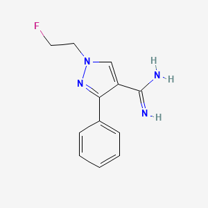 molecular formula C12H13FN4 B1490968 1-(2-fluoroethyl)-3-phenyl-1H-pyrazole-4-carboximidamide CAS No. 2098018-70-1
