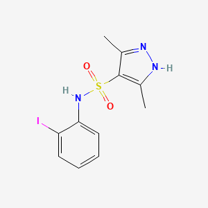 molecular formula C11H12IN3O2S B14909687 N-(2-iodophenyl)-3,5-dimethyl-1H-pyrazole-4-sulfonamide 