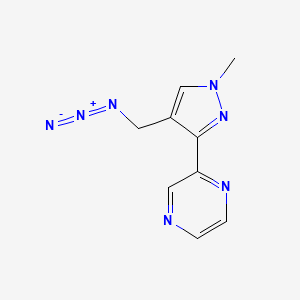 molecular formula C9H9N7 B1490969 2-(4-(azidomethyl)-1-methyl-1H-pyrazol-3-yl)pyrazine CAS No. 2098143-92-9