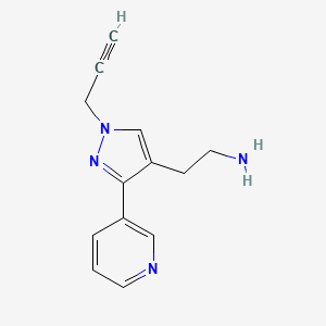 molecular formula C13H14N4 B1490970 2-(1-(prop-2-yn-1-yl)-3-(pyridin-3-yl)-1H-pyrazol-4-yl)ethan-1-amine CAS No. 2098011-08-4