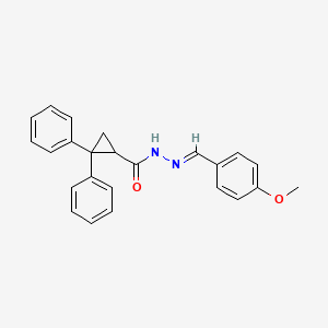 molecular formula C24H22N2O2 B14909707 N'-(4-Methoxybenzylidene)-2,2-diphenylcyclopropanecarbohydrazide 