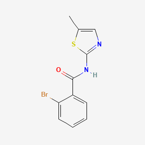 molecular formula C11H9BrN2OS B14909733 2-Bromo-N-(5-methylthiazol-2-yl)benzamide 