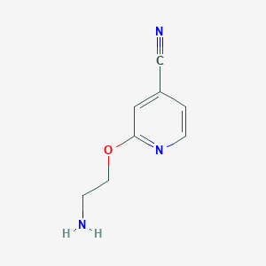 molecular formula C8H9N3O B14909766 2-(2-Aminoethoxy)pyridine-4-carbonitrile 