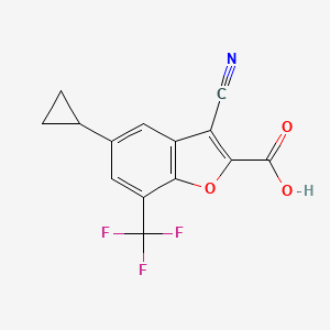 3-Cyano-5-cyclopropyl-7-(trifluoromethyl)benzofuran-2-carboxylic acid