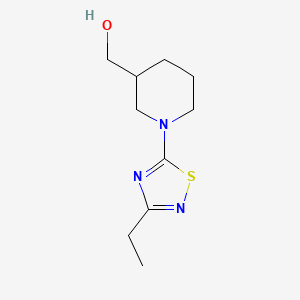 molecular formula C10H17N3OS B14909803 (1-(3-Ethyl-1,2,4-thiadiazol-5-yl)piperidin-3-yl)methanol 